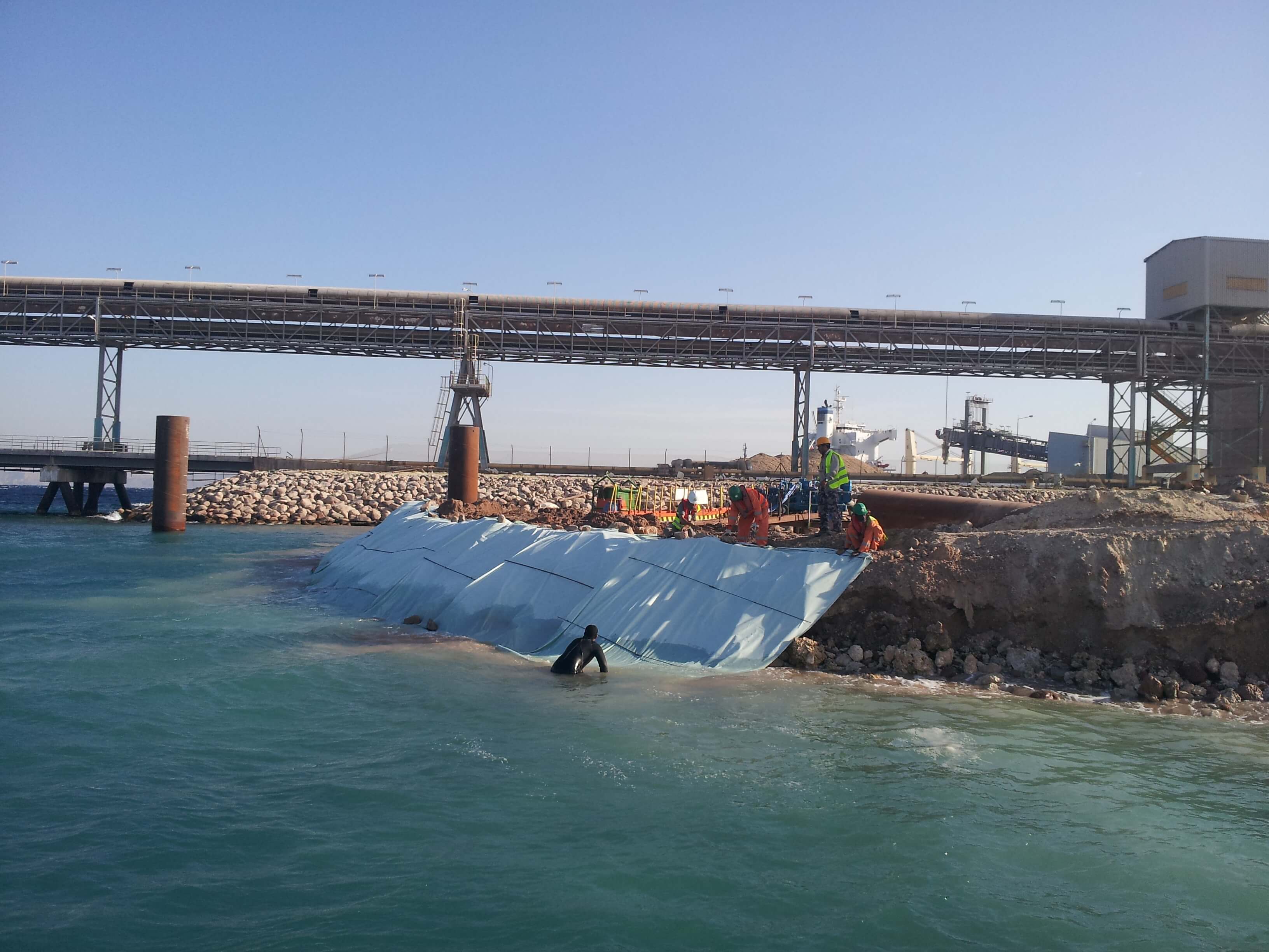 Aqaba New Port Geotextile Installation